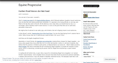 Desktop Screenshot of equineprogressive.wordpress.com