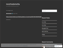 Tablet Screenshot of morefreedomality.wordpress.com