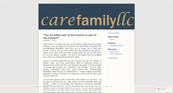 Desktop Screenshot of carefamilyllc.wordpress.com