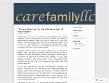 Tablet Screenshot of carefamilyllc.wordpress.com