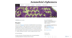 Desktop Screenshot of aemmeleia.wordpress.com