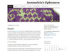 Tablet Screenshot of aemmeleia.wordpress.com
