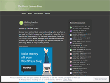 Tablet Screenshot of greenlanternpress.wordpress.com