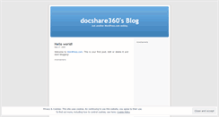 Desktop Screenshot of docshare360.wordpress.com