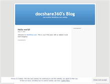 Tablet Screenshot of docshare360.wordpress.com