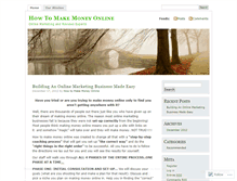 Tablet Screenshot of makinganincomeonline.wordpress.com