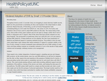 Tablet Screenshot of healthpolicyatunc.wordpress.com