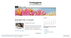 Desktop Screenshot of forebyggerne.wordpress.com