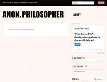 Tablet Screenshot of anotheranonymousphilosopher.wordpress.com