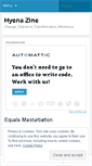 Mobile Screenshot of hyenazine.wordpress.com