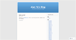 Desktop Screenshot of alanye.wordpress.com