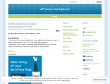 Tablet Screenshot of eprocessdevelopment.wordpress.com