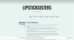 Desktop Screenshot of lipsticksisters.wordpress.com