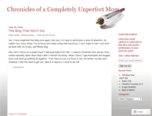 Tablet Screenshot of completelyunperfectmom.wordpress.com