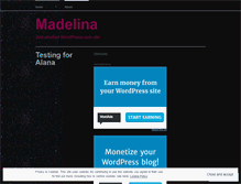 Tablet Screenshot of madelinas.wordpress.com