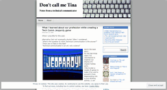 Desktop Screenshot of dontcallmetina.wordpress.com