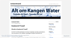 Desktop Screenshot of ioniseretvand.wordpress.com