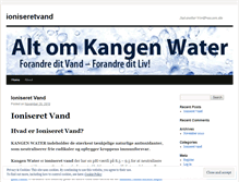 Tablet Screenshot of ioniseretvand.wordpress.com