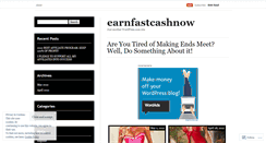 Desktop Screenshot of earnfastcashnow.wordpress.com