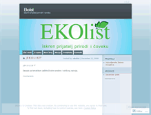 Tablet Screenshot of ekolist.wordpress.com