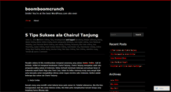 Desktop Screenshot of boomboomcrunch.wordpress.com