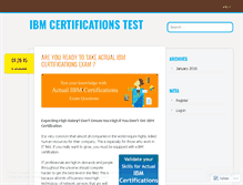 Tablet Screenshot of ibmcertificationstest.wordpress.com