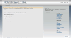 Desktop Screenshot of clintonharrison.wordpress.com