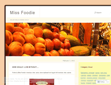 Tablet Screenshot of missfoodie.wordpress.com