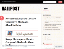 Tablet Screenshot of hallpost.wordpress.com