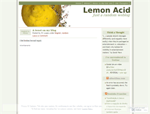 Tablet Screenshot of lemonacid.wordpress.com
