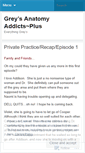 Mobile Screenshot of greysanatomyaddictsplus.wordpress.com