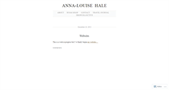Desktop Screenshot of annalouisehale.wordpress.com