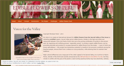 Desktop Screenshot of edibleflowersofperu.wordpress.com