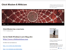Tablet Screenshot of chickwisdom.wordpress.com