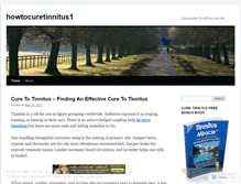 Tablet Screenshot of howtocuretinnitus1.wordpress.com
