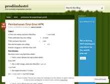 Tablet Screenshot of prodiindustri.wordpress.com
