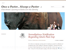 Tablet Screenshot of onceapastor.wordpress.com