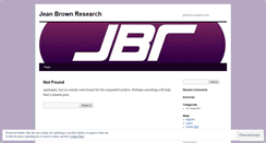 Desktop Screenshot of jeanbrownresearch.wordpress.com