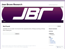 Tablet Screenshot of jeanbrownresearch.wordpress.com