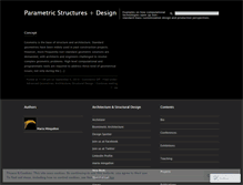 Tablet Screenshot of parametricstructuresanddesign.wordpress.com