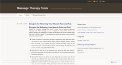 Desktop Screenshot of massagetherapytools.wordpress.com