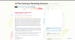 Desktop Screenshot of consciousparentinguniverse.wordpress.com
