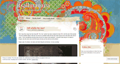 Desktop Screenshot of itsallmanana.wordpress.com