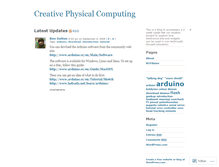 Tablet Screenshot of creativephysicalcomputing.wordpress.com