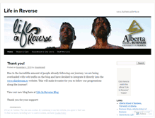 Tablet Screenshot of lifeinreverseualberta.wordpress.com