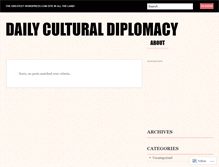 Tablet Screenshot of dailyculturaldiplomacynews.wordpress.com