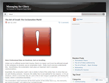 Tablet Screenshot of managingforglory.wordpress.com
