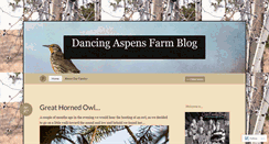 Desktop Screenshot of dancingaspensfarm.wordpress.com