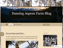 Tablet Screenshot of dancingaspensfarm.wordpress.com