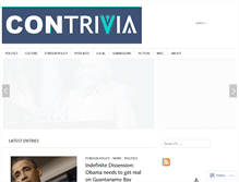 Tablet Screenshot of contrivia.wordpress.com